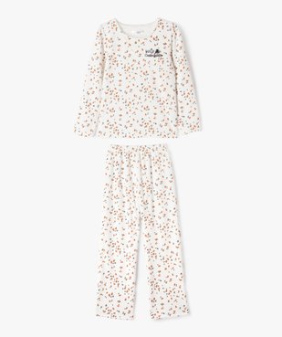 Pyjama en velours à motifs fleuris fille - LuluCastagnette vue2 - LULUCASTAGNETTE - GEMO