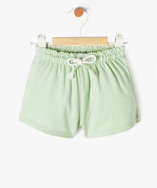 Short avec taille élastique froncée bébé fille vue1 - GEMO(BEBE DEBT) - GEMO