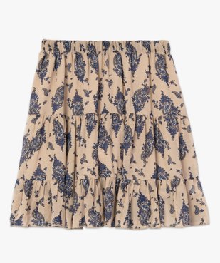 Jupe femme à motifs fleuris avec taille élastiquée vue4 - GEMO(FEMME PAP) - GEMO
