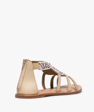 Sandales fille zippées ornées de perles et de strass vue4 - GEMO (ENFANT) - GEMO