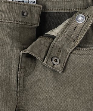 Pantalon bébé garçon coupe slim en toile extensible vue2 - GEMO(BEBE DEBT) - GEMO