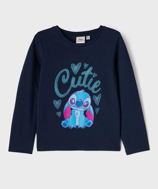 Tee-shirt manches longues imprimé fille - Stitch vue2 - LILO & STITCH - GEMO