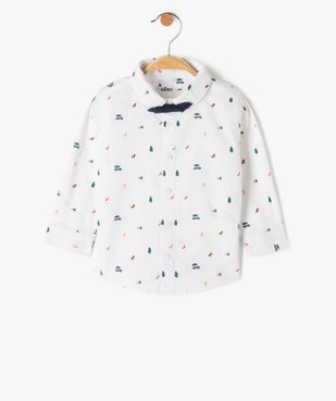 Chemise bébé garçon à motifs de Noël avec noeud papillon amovible vue1 - GEMO(BEBE DEBT) - GEMO