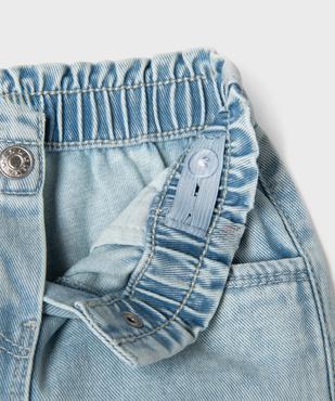 Jean délavé avec ceinture élastique bébé fille vue6 - GEMO(BEBE DEBT) - GEMO