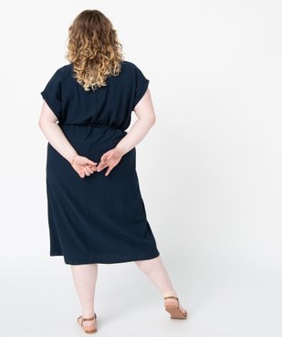 Robe femme grande taille en maille texturée  vue3 - GEMO (G TAILLE) - GEMO