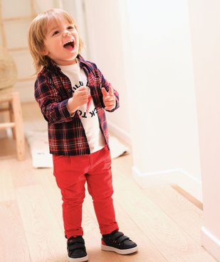 Pantalon bébé garçon en toile à pinces – Lulu Castagnette vue6 - LULUCASTAGNETTE - GEMO