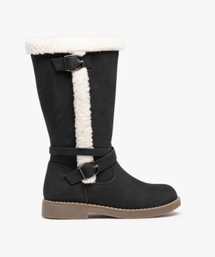 Bottes fille à talon plat et bordures en sherpa vue1 - GEMO (ENFANT) - GEMO