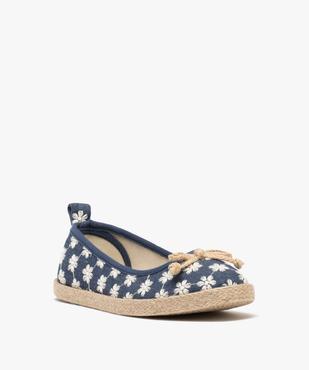 Ballerines en toile imprimée à semelle de corde femme vue3 - FOLLOW ME G4G - GEMO