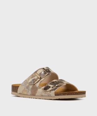 Sandales brillantes à semelle intérieure cuir anatomique femme vue2 - VALENTINA BALDA - GEMO