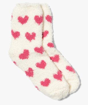 Chaussettes fille en maille douillette à motifs cœurs vue1 - GEMO (ENFANT) - GEMO