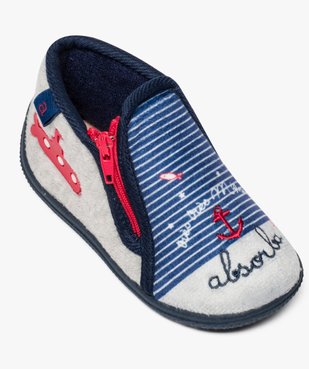 Chaussons bébé semelle intérieure cuir style marin - Absorba vue5 - ABSORBA - GEMO