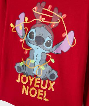 Tee-shirt manches longues spécial Noël motif Stitch fille - Disney vue2 - LILO & STITCH - GEMO