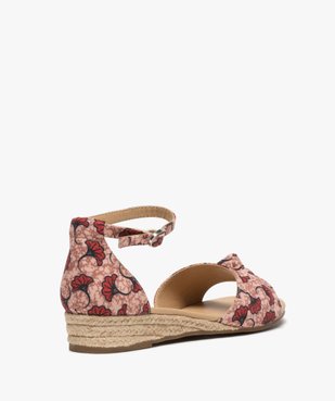 Sandales femme à petit talon compensé et dessus drapé vue4 - GEMO (CASUAL) - GEMO