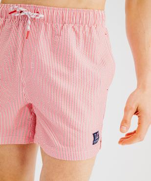 Short de bain rayé à taille élastiqué homme - LuluCastagnette vue2 - LULU CASTAGNETTE G4G D - GEMO