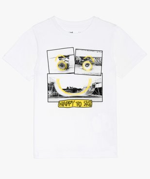 Tee-shirt garçon avec photo motif skate vue1 - GEMO C4G GARCON - GEMO