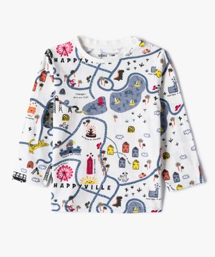 Tee-shirt bébé garçon à manches longues avec motifs (lot de 2) vue2 - GEMO(BEBE DEBT) - GEMO