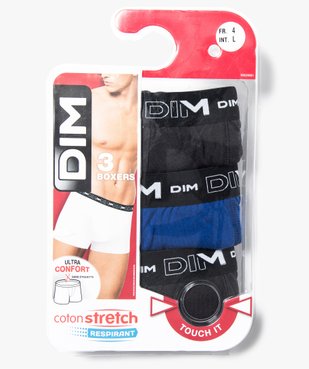 Boxer homme en coton stretch respirant - Dim (lot de 3) vue2 - DIM - GEMO