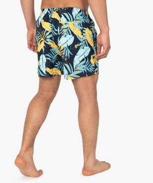 Short de bain homme motif feuillage multicolore vue3 - GEMO (PLAGE) - GEMO