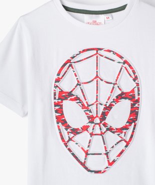 Tee-shirt garçon à manches courtes motif en relief - Spiderman vue2 - SPIDERMAN - GEMO