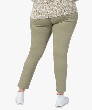 Pantalon femme grande taille coupe slim en toile extensible vue3 - GEMO (G TAILLE) - GEMO