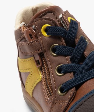 Chaussures premiers pas bébé garçon bicolores - Hobiz vue6 - HOBIZ - GEMO