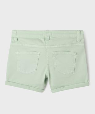 Short en coton stretch avec revers fille vue3 - GEMO (JUNIOR) - GEMO
