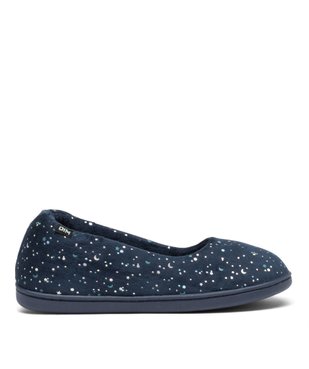Chaussons femme ballerines moelleuses en velours imprimé - DIM vue1 - DIM - GEMO
