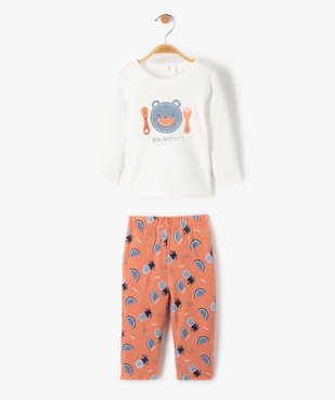 Pyjama bébé en jersey à motifs effet mix&match vue1 - GEMO(BB COUCHE) - GEMO