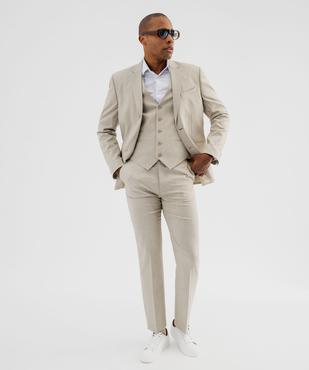 Gilet de costume chiné homme vue4 - GEMO 4G HOMME - GEMO