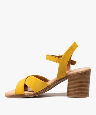 Sandales femme à talon carré coupe spéciale pied large vue3 - Nikesneakers(URBAIN) - Nikesneakers