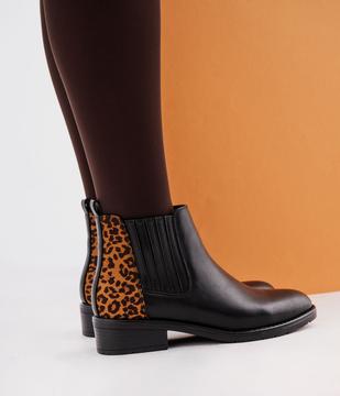 Chelsea boots avec empiècement léopard femme - Valentina Baldano vue1 - VALENTINA BALDA - GEMO