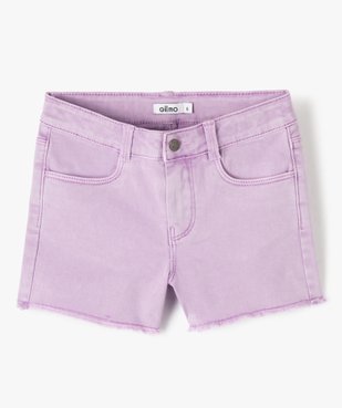 Short en jean fille extensible au coloris unique vue1 - GEMO (ENFANT) - GEMO
