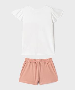 Pyjashort 2 pièces licornes pailletées fille vue4 - GEMO 4G FILLE - GEMO
