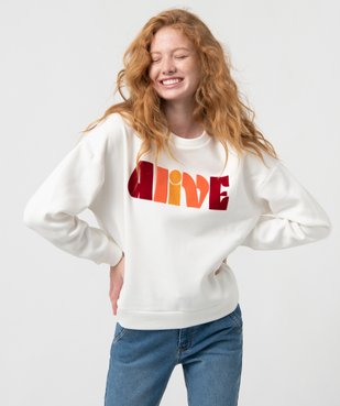 Sweat femme avec large inscription sur le buste vue1 - GEMO(FEMME PAP) - GEMO
