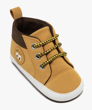 Chaussons de naissance bébé garçon style boots à lacets vue5 - GEMO 4G BEBE - GEMO