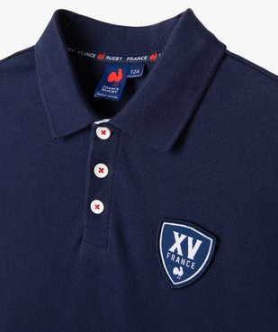 Polo officiel du XV de France à manches courtes garçon - France Rugby vue3 - FFR - GEMO