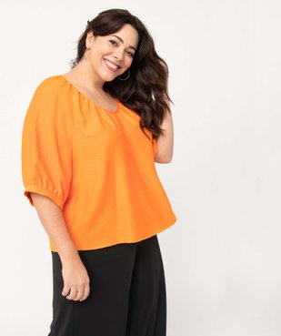 Blouse femme grande taille loose à manches courtes vue1 - GEMO (G TAILLE) - GEMO