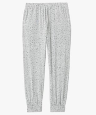 Pantalon de pyjama femme imprimé avec bas élastiqué vue4 - GEMO(HOMWR FEM) - GEMO