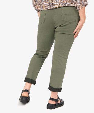 Pantalon femme grande taille en coton stretch coupe Regular vue3 - GEMO (G TAILLE) - GEMO
