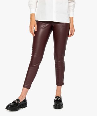 Pantalon femme en matière synthétique coupe slim vue1 - GEMO(FEMME PAP) - GEMO