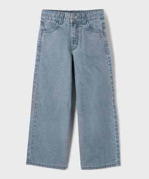 Jean wide leg en denim de coton pailleté fille vue1 - GEMO (ENFANT) - GEMO