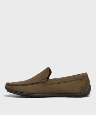 Mocassins en suédine et semelle intérieure cuir homme vue3 - URBAN STEPS - GEMO