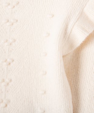 Pull avec volants sur les épaules fille vue3 - GEMO (ENFANT) - GEMO