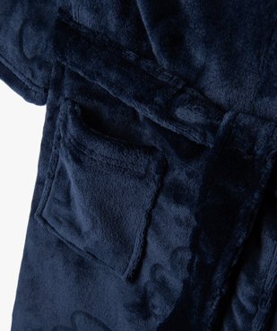Robe de chambre en velours avec capuche garçon - LuluCastagnette vue2 - LULUCASTAGNETTE - GEMO