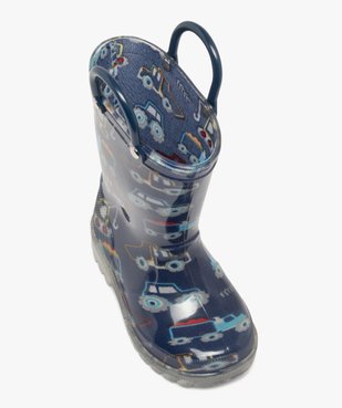 Bottes de pluie bébé garçon à semelle lumineuse avec anses vue6 - BUGGY - GEMO