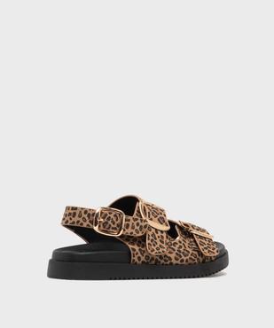 Sandales à motif léopard ajustables par 3 boucles fille - Lovely Wings vue4 - LOVELY WINGS - GEMO