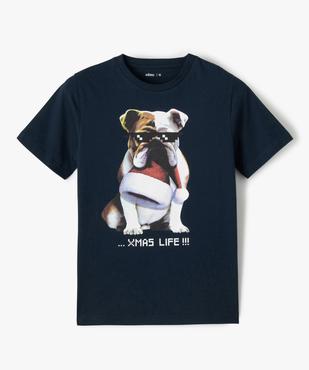 Tee-shirt imprimé Noël garçon vue1 - GEMO (JUNIOR) - GEMO