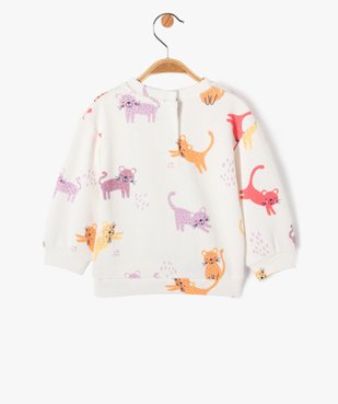 Sweat en jersey gaufré imprimé bébé fille vue3 - GEMO(BEBE DEBT) - GEMO