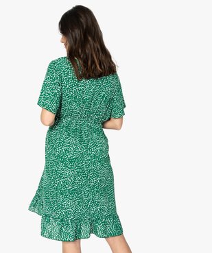 Robe de grossesse imprimée forme portefeuille vue3 - GEMO (MATER) - GEMO