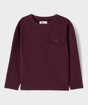 Tee-shirt manches longues en maille nid d’abeille garçon vue1 - GEMO 4G GARCON - GEMO